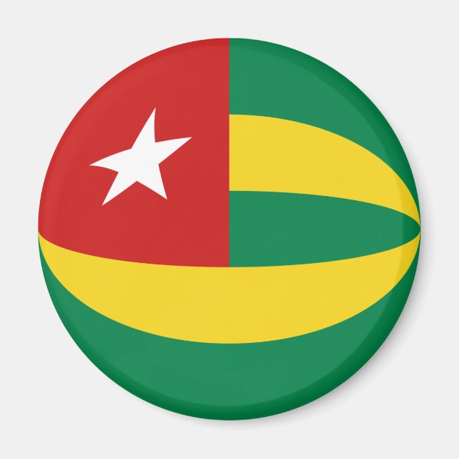 Togo Aimant Drapeau Fisheye (Devant)