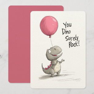 Toi, Dino-Rock ! Une carte d'anniversaire pour l
