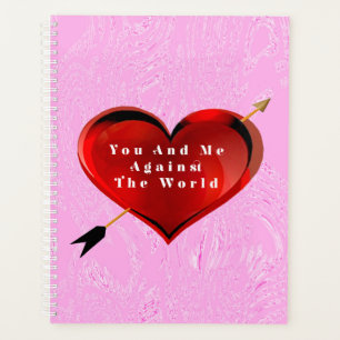 Toi et Moi Cœur sur Glace Rose Cahier à Spirale