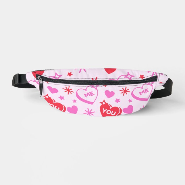 Toi et Moi Cœurs Romantiques Sac Banane (Recto)