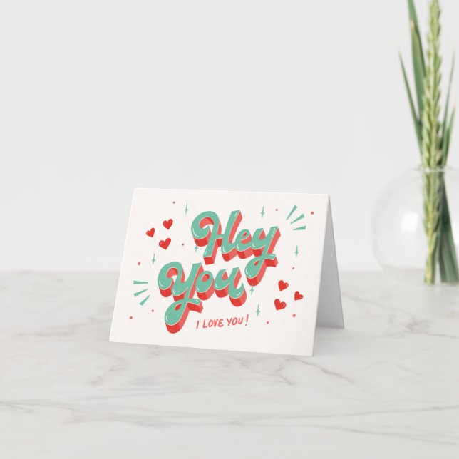 Toi Je T'aime Carte de la Saint-Valentin (Devant)