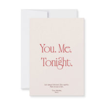 Toi. Moi. Ce soir. Carte d'invitation pour la Sain