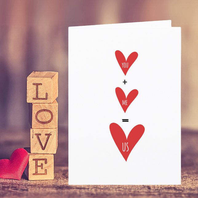 Toi Plus Moi Carte de la Saint-Valentin ou pour To (The perfect card for Valentine's Day, an anniversary or just because.)