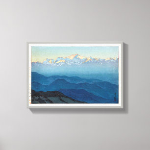 Toile カ ン ェ ン ジ ン, Kangchenjunga, Yoshida, Woodcut