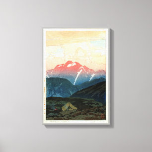 Toile 剣 山 旭, Mont Tsurugi, Hiroshi Yoshida, Coupe de boi