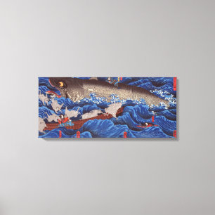 Toile 怪 物 鮫, 芳 requin-taupe, Kuniyoshi, Ukiyo-e 国