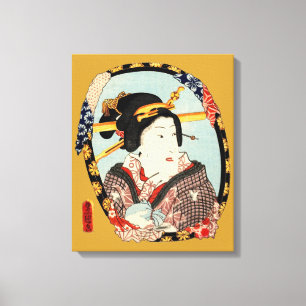 Toile 江 戸 の 歌 舞 伎 役, Edo Kabuki, Toyokuni, Ukiyo-e 者