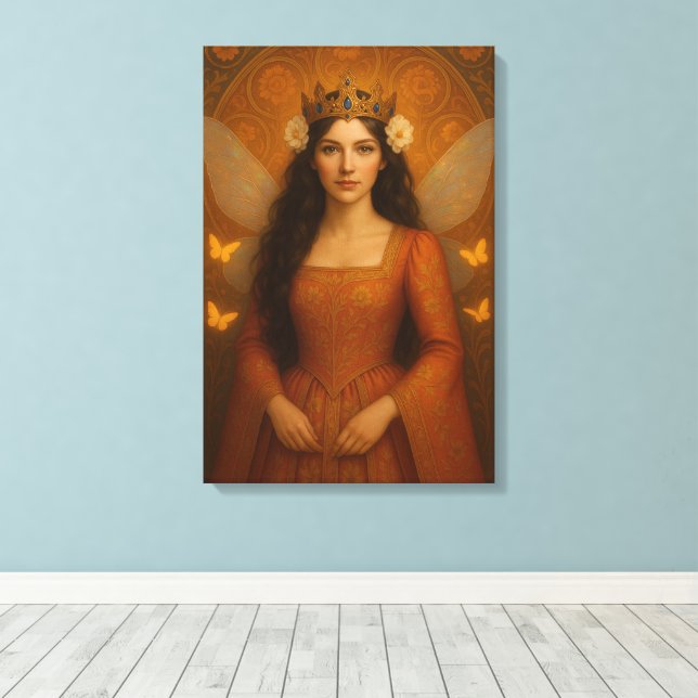 Toile 002_A fairy princess in burnt orange. (Insitu (Plancher de Bois))