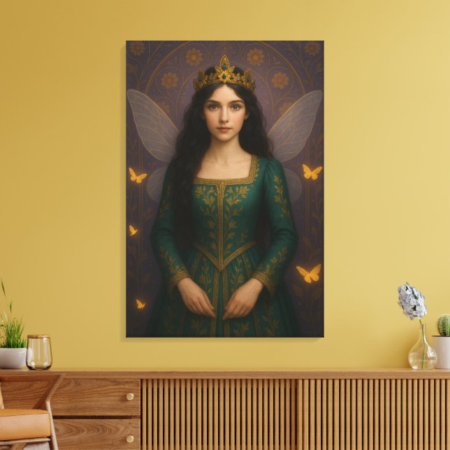 Toile 003_A fairy princess in emerald green. (Insitu(Salon))