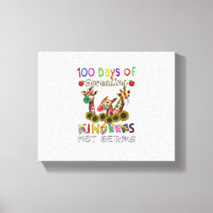Toile 100e jour d'école 100 jours à répandre la gentille