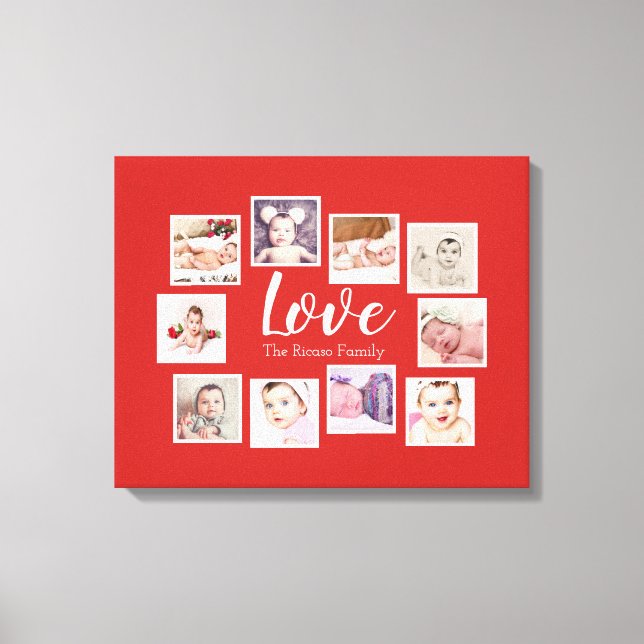 Toile 10 Photo Collage Love Family (Recto)