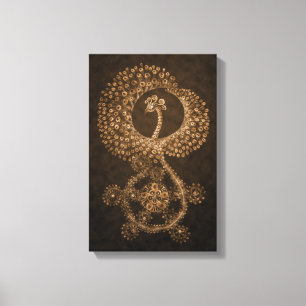 Toile 11 x 17 bronze Phoenix abstrait