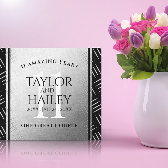 Toile 11ème anniversaire de Mariage en acier (Créateur téléchargé)