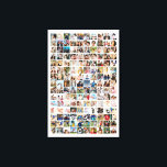 Toile 150 Photo Collage Personalized Picture Grid<br><div class="desc">Turn your favorite photos into a stunning piece of wall art. This custom photo collage poster is the perfect way to tell your story, capturing a lifetime of memories in one beautiful display. With 100% personalization, you can easily upload your own photos and customize the text, fonts, and colors to...</div>