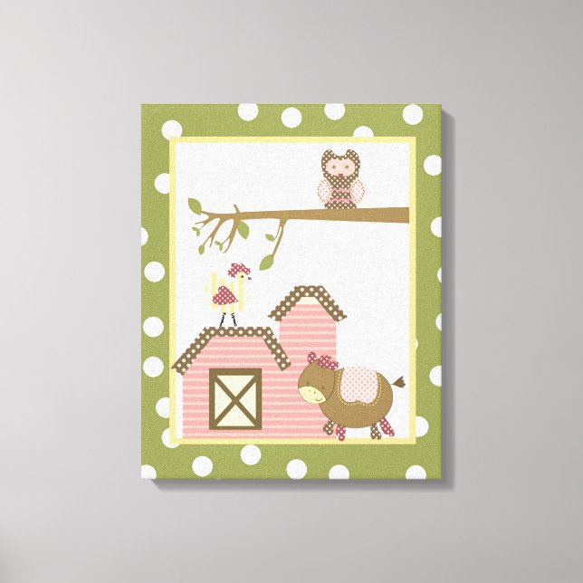 Toile 16x20 Canvas Art Nursery Imprimer La Ferme d'Abby  (Recto)