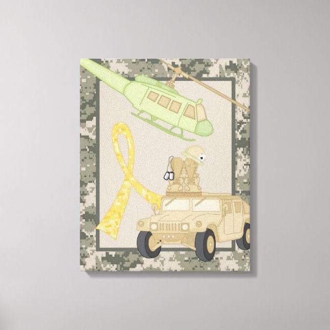 Toile 16x20 Canvas Art Nursery Print ARMY ACU Camoflauge (Recto)