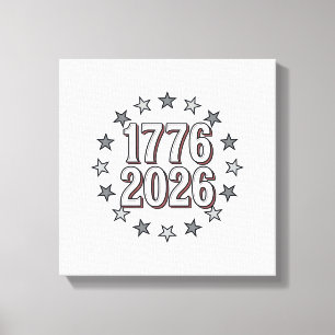 Toile 1776 2026 Étoiles Patriotiques Design Vectoriel Vi