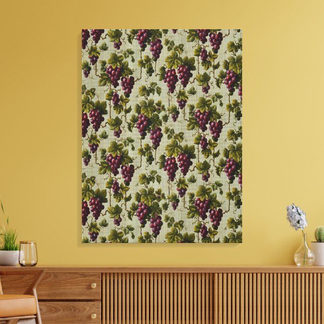 Toile 1900 Raisins Vintages Fruits Botanique (Insitu(Salon))