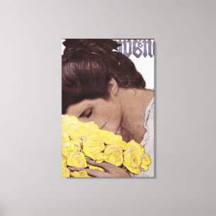 TOILE 1904 DES ROSES JAUNES COVERART DE L'ART