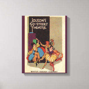 Toile 1923 Couverture de la feuille de théâtre d'Al Jols