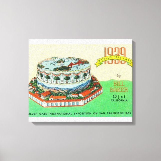 Toile 1939 Worlds Fair Cake par Bill Baker à Ojai (Recto)