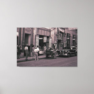 Toile 1940 Espagne Street Photography Lopez Beauty Parlo