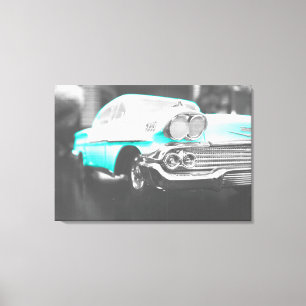 Toile 1958 chevy impala bleu vif