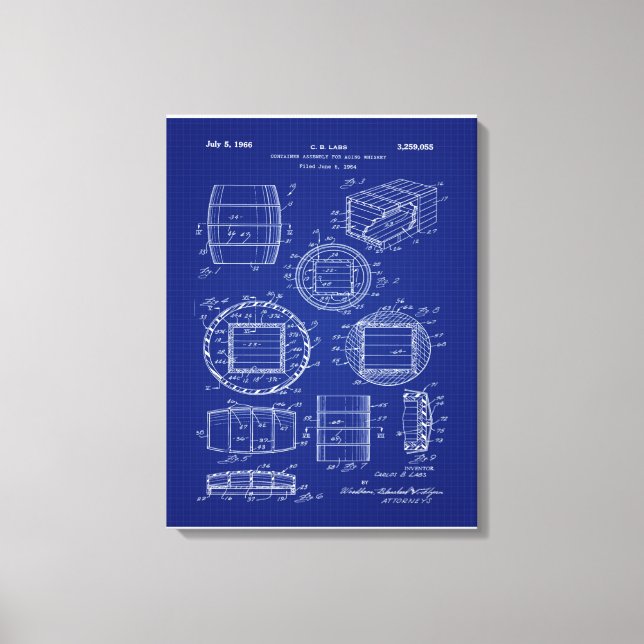 Toile 1966 Whiskey Container Art (Recto)