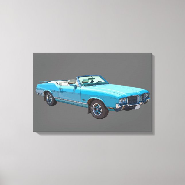 Toile 1971 Oldsmobile Cutlass Supreme Muscle Car (Recto)