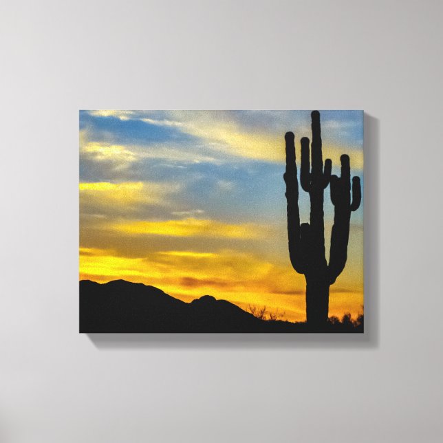 Toile 1996-2-Arizona Désert au coucher du soleil (Recto)