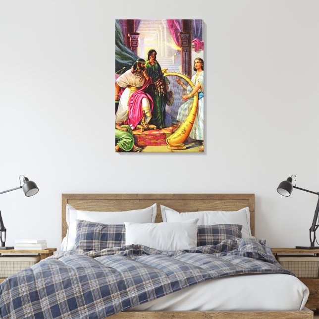 Toile 1 Samuel 16:14-23 David Joue sa harpe pour Saul ca (Insitu(Chambre))