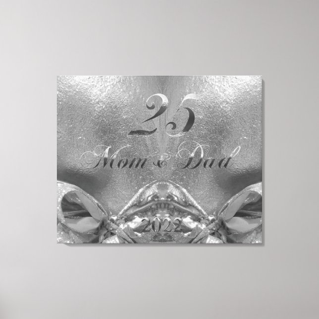 Toile 2022 Mariage d'argent 25e Anniversaire Parents (Recto)