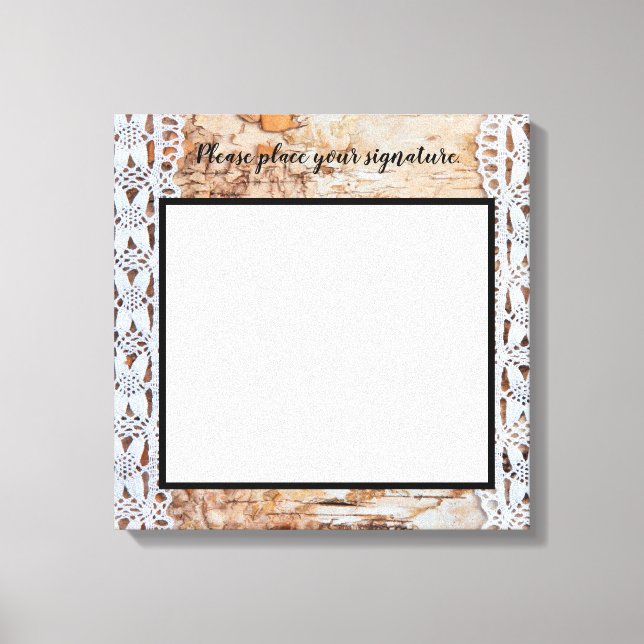 Toile 20"x20" Signature Canvas grange en bois dentelle d (Recto)