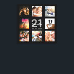 Toile 21e anniversaire noir monogramme personnalisé phot<br><div class="desc">Un cadeau unique de 21ème anniversaire ou de conservation, célébrant sa vie avec un collage de 8 de vos photos. Ajoutez des images de sa famille, de ses amis, de ses animaux de compagnie, de ses loisirs ou de sa destination de voyage de rêve. Personnalisez et ajoutez un nom, 21...</div>