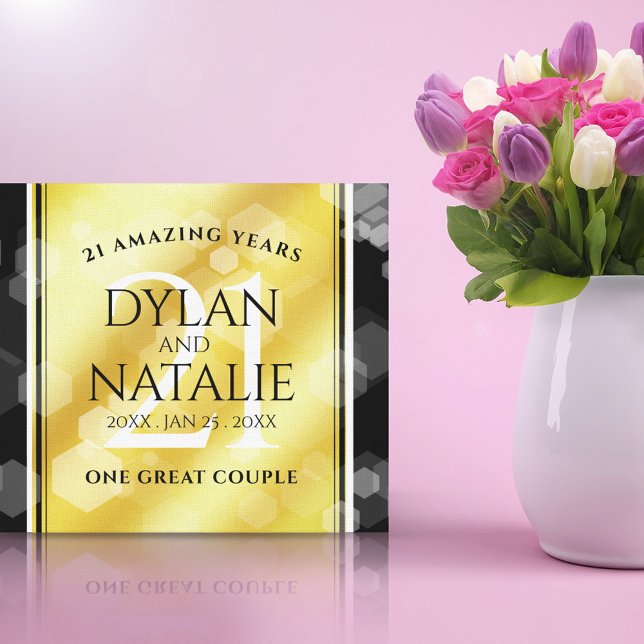 Toile 21ème anniversaire de Mariage en laiton (Créateur téléchargé)