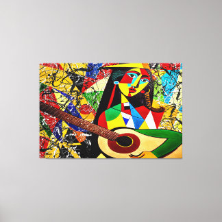 Toile 23_028, Abstrait, Cubisme, Splatter, art.