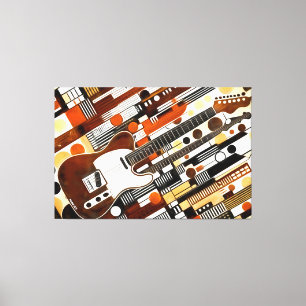 Toile 24_002, guitare, abstraite, géométrique, art