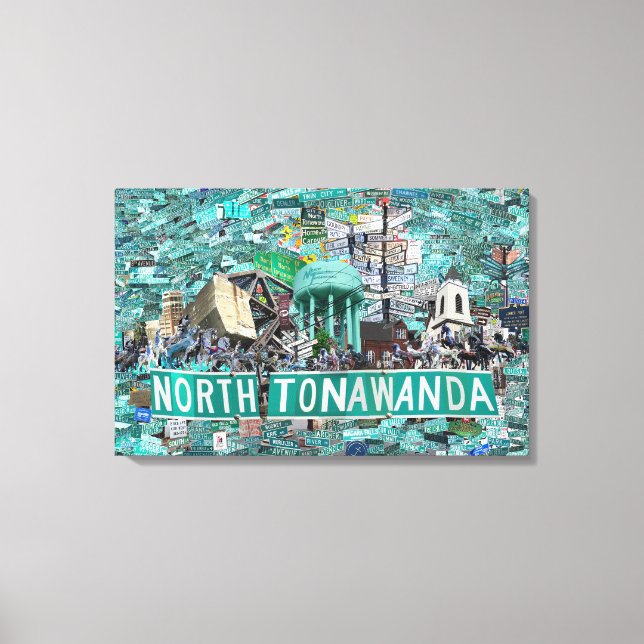 Toile 27.50" x 17.75 Stretched Canvas - Streets of NT (Recto)