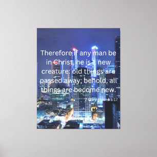 Toile 2 Corinthiens 5:17 Bible Verse KJV Pic Wall Art