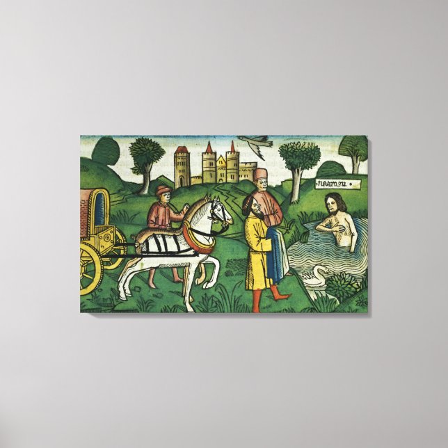 Toile 2 Rois 5 14 Le nettoyage de Naaman, du 'Nu (Recto)