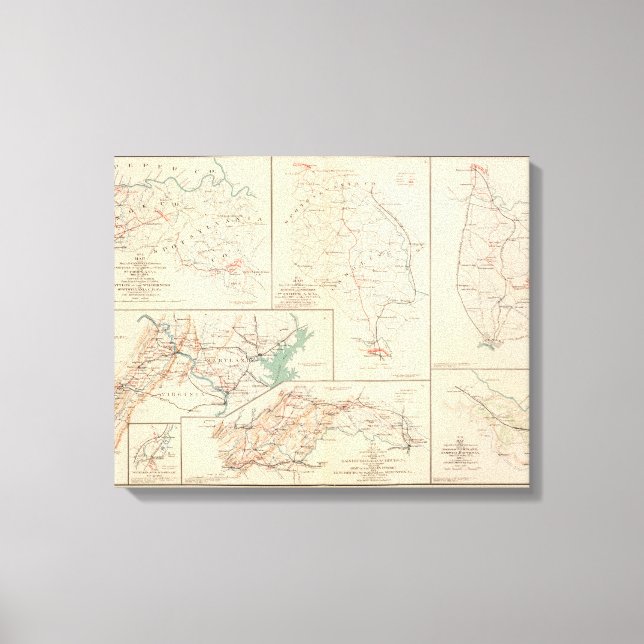 Toile 2d Corps AN Va, camps, piquets, routes (Recto)