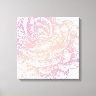 Toile 311 Le Plush Fleur rose crémeux