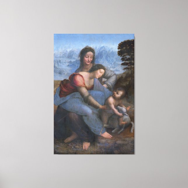 Toile 34x51 La Vierge et l'Enfant avec Sainte Anne (Recto)