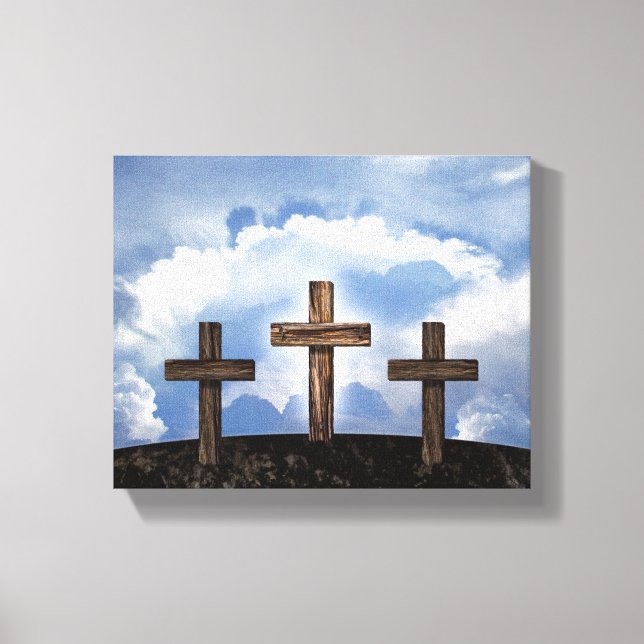 Toile 3 croix rudes avec ciel (Recto)