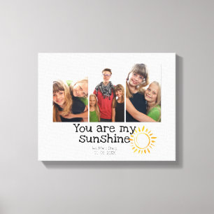 Toile 3 Grille Photo Enfants Happy Famille Sunny Jaune C