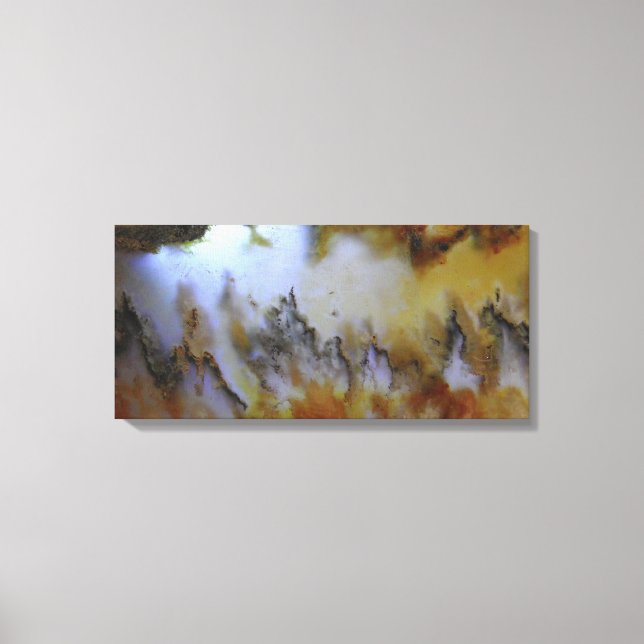 Toile 3 panneaux Mossy naturel Photo Agate (Recto)