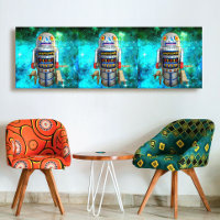 3 toy robot galaxie turquoise vintage rétro trypti