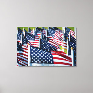 Toile 400 drapeaux flottant fièrement dans un champ