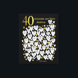 Toile 40e anniversaire 40 raisons Nous vous aimons Cadea<br><div class="desc">Une merveilleuse idée de 40ème anniversaire. Cette fabuleuse toile '40 raisons que nous vous aimons' contient 40 coeurs à remplir de 40 courts messages d'amour. Parfait pour un cadeau spécial de 40ème anniversaire de la famille - il fait un merveilleux cadeau pour les maris, les fils et les frères en...</div>