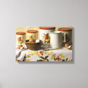 Toile 4549 Bowl Pitcher & Cannisters Still Life